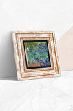 Van Gogh İrisler Taş Duvar Tablosu Çerçeveli Duvar Dekoru Wall Art