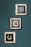 Yaşam Çiçeği, Çini Sanatı, Şahmeran Taş Duvar Tablosu Çerçeveli Duvar Dekoru 3 Parça Tablo Seti Wall Art