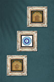 Nazar Duası, Ayet-el Kürsi, Nazar Taş Duvar Tablosu Çerçeveli Duvar Dekoru 3 Parça Tablo Seti Wall Art