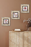 Gül Çiçek Taş Duvar Tablosu Çerçeveli Duvar Dekoru 3 Parça Tablo Seti Wall Art