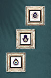 Fatma Ana Eli (Hamsa), Nazar Taş Duvar Tablosu Çerçeveli Duvar Dekoru 3 Parça Tablo Seti Wall Art