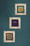 Yaşam Çiçeği, Hayat Ağacı, Lotus Çiçeği Taş Duvar Tablosu Çerçeveli Duvar Dekoru 3 Parça Tablo Seti Wall Art