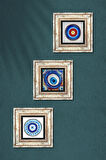 Nazar Taş Duvar Tablosu Çerçeveli Duvar Dekoru 3 Parça Tablo Seti Wall Art