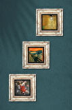 Gustav Klimt, Claude Monet, Çığlık Tablosu Taş Duvar Tablosu Çerçeveli Duvar Dekoru 3 Parça Tablo Seti Wall Art