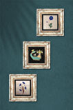 Ebru Sanatı, Şahmeran Taş Duvar Tablosu Çerçeveli Duvar Dekoru 3 Parça Tablo Seti Wall Art