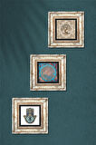 Yaşam Çiçeği, Hayat Ağacı, Fatma Ana Eli (Hamsa) Taş Duvar Tablosu Çerçeveli Duvar Dekoru 3 Parça Tablo Seti Wall Art