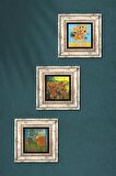 Van Gogh Taş Duvar Tablosu Çerçeveli Duvar Dekoru 3 Parça Tablo Seti Wall Art