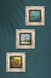 Van Gogh Taş Duvar Tablosu Çerçeveli Duvar Dekoru 3 Parça Tablo Seti Wall Art