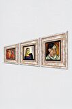 Picasso Dora Maar’ın Portresi, Avignonlu Kızlar, Otoportre Taş Duvar Tablosu Çerçeveli Duvar Dekoru 3 Parça Tablo Seti Wall Art