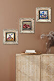 Çini Sanatı Yelkenli Gemi, Semazen, Nar Taş Duvar Tablosu Çerçeveli Duvar Dekoru 3 Parça Tablo Seti Wall Art