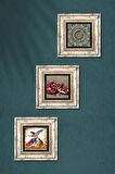 Mandala, Semazen, Nar Taş Duvar Tablosu Çerçeveli Duvar Dekoru 3 Parça Tablo Seti Wall Art