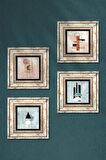 Minimalist Soyut Taş Duvar Tablosu Çerçeveli Duvar Dekoru 4 Parça Tablo Seti Wall Art