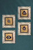 Nazar Taş Duvar Tablosu Çerçeveli Duvar Dekoru 4 Parça Tablo Seti Wall Art