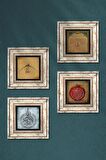 Hiç, Ayet-el Kürsi, Esma'ül Hüsna, Bereket Duası Taş Duvar Tablosu Çerçeveli Duvar Dekoru 4 Parça Tablo Seti Wall Art