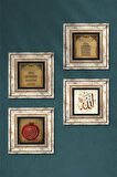 Allah Lafzı, Ayet-el Kürsi, Nazar Duası, Bereket Duası Taş Duvar Tablosu Çerçeveli Duvar Dekoru 4 Parça Tablo Seti Wall Art