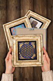 Lotus Çiçeği, Yaşam Çiçeği, Lale, Hayat Ağacı Taş Duvar Tablosu Çerçeveli Duvar Dekoru 4 Parça Tablo Seti Wall Art