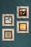 Salvador Dalí, Mozaik Serisi, Leonardo da Vinci Taş Duvar Tablosu Çerçeveli Duvar Dekoru 4 Parça Tablo Seti Wall Art