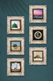 Kabe-i Muazzama, Mescid-i Aksa, Ravza-i Mutahhara, Mührü Şerif Taş Duvar Tablosu Çerçeveli Duvar Dekoru 6 Parça Tablo Seti Wall Art