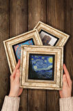 Van Gogh Taş Duvar Tablosu Çerçeveli Duvar Dekoru 6 Parça Tablo Seti Wall Art