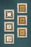 İslami Taş Duvar Tablosu Çerçeveli Duvar Dekoru 6 Parça Tablo Seti Wall Art