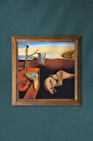 Salvador Dalí Belleğin Azmi Taş Duvar Tablosu Ahşap Çerçeveli Duvar Dekoru Wall Art 25x25cm