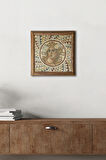 Mozaik Serisi Taş Duvar Tablosu Ahşap Çerçeveli Duvar Dekoru Wall Art 25x25cm