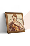 Soteria Mozaiği Taş Duvar Tablosu Ahşap Çerçeveli Duvar Dekoru Wall Art 25x25cm
