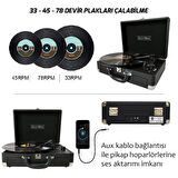 T310CH Şarj Özellikli Plak Çalar 33-45-78 Devir