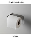 Paslanmaz Çelik Tuvalet Kağıdı Askılık / Yapışkanlı Tasarım / 18 cm / Tuvalet Kağıtlığı