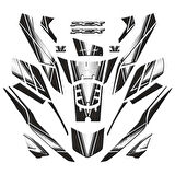 Honda PCX 125 DX 2025 36 Parça Tank Pad Seti Siyah-Nardo