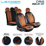SsanYoung Kyron Lüx Deri Detaylı Oto Koltuk Kılıfı Ön Arka Takım Cyrus TARÇIN