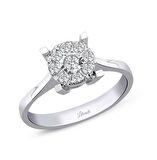 0.17 Ct. Modern Tasarım Coronet Tektaş Yüzük