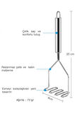 Pratik 24 Cm Çelik Pastanlamz Patates Ezici Püre Yapıcı