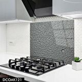 PRATİK DEKOR 60x52 cm Cam Ocak Arkası Koruyucu Ankastre Arkası Koruyucu | Su Damlası