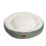 Peluş Minderli Küçük ve Orta Irk Kedi Köpek Yatağı 62x65 cm - Yeş