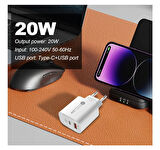Şarj Cihazı Hızlı Şarj Aleti Pd 20w Qc3.0 Type-c Pd Usb Şarj Port Şarj Adaptörü