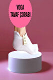 YOGA ÇORABI 2 ÇİFT PİLATES TAVAF KAYMAZ SİLİKON TABAN PAMUKLU KADIN DİKİŞSİZ ÇORAP SİYAH BEYAZ