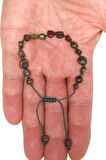 Dragon Blood Jasper Bileklik Makrome Ayarlı 337-3