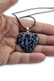 Kartanesi Obsidyen Kalp Kesim Kolye 310-5
