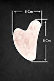Pembe Kuvars Gua Sha Yüz Yogası, Masaj Taşı 530G