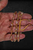 Turuncu Aytaşı Doğal Taş Bileklik Makrome Ayarlı 633-1 Peach Moonstone