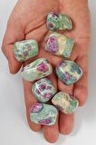 Yakutlu Fuksit Tamburlu Parça Ruby İn Fuchsite 403-1