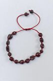 Doğal Lal Garnet Bileklik Makrome Ayarlı 671-4