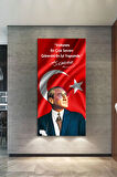 Atatürk Makam Panosu Tablosu Kanvas Tablo Resmi Kurumlar Okullara Uygun