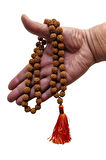 Rudrakşa 54 Taneli Yarım Mala Unisex Kolye Tesbih Hindistan Rudraksha 101YM