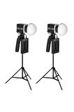 KY-BK618 LED IŞIK, 2 METRE AYAKLI İKİLİ SET