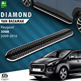 S-Dizayn Peugeot 3008 Diamond Krom Yan Basamak 183 Cm 2009-2016 A+ Kalite