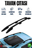 S-Dizayn Peugeot Rifter Kısa Şase Aluminyum Siyah Tavan Çıtası 2019 Üzeri A+ Kalite