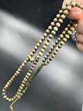 Pelesenk Ağacı Tesbih Yeşil İstanbul Model 6x6mm 99 Tane Sistemli Ayarlanabilir Püskül PE040420.260125