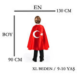 AYYILDIZ BAYRAKÇILIK AYYILDIZ PELERİN XL BEDEN EN:130 CM - BOY:90 CM